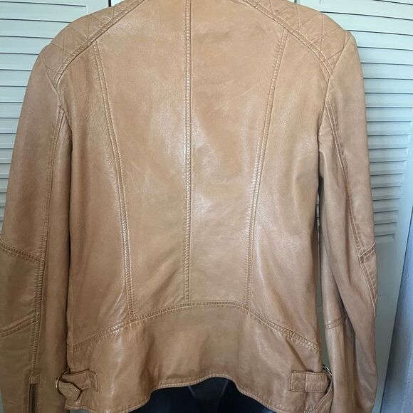 Danier Light Brown Leather Women's Jacket size SP - Picture 12 of 12